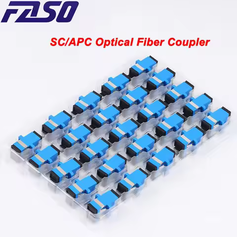 FASO 100/200/500pcs SC UPC Simplex Single-mode Fiber Optic Adapter SC Optical Fiber Coupler SC APC F
