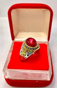 แหวนทอง 18K สองกษัตริย์ พลอยทับทิมสีแดง ช่วยเสริมพลังอำนาจ ความสำเร็จ