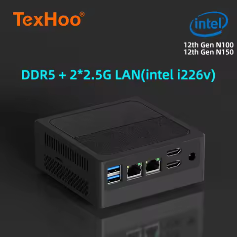 TexHoo New 12Th Gen Mini Pc Windows11 Intel N100 N150 Processor 16Gb Ddr5 4800Mhz 512Gb Pocket 12V D