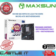 MAXSUN H610M 666 WIFI6 D5 LGA1700 DDR5 Micro-ATX Motherboard Support 12th 13th 14th Gen WiFi 6