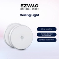 EZVALO 2-Pack Waterproof Shower Light 10000mAh Motion Sensor LED Ceiling Lamp with Remote