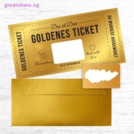 greatshore  Ticket Scratch Card With Envelope Scratch Off Ticket Surprise Gift Reveal Wedding Card C