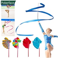 POKERFACE 2m/4m Colorful Gym Dance Rhythmic Art Gymnastic Ribbons Ballet Streamer Twirling Rod Stick
