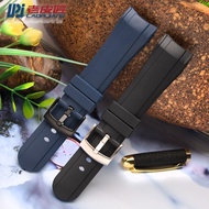 Arc Mouth Waterproof Silicone Strap Suitable for Graham Graham Racing Chronograph Sports Men's Watch