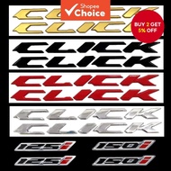 New Motorcycle Soft Sticker Decals Logo for Honda Click 125i Click150i  Pelekat lembut motosikal log