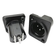 Canon Plugs and Sockets - Curved 3-Pin Nickel-Plated Plastic Carnon Plug Station,