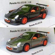 Kinsmart (12cm) Porsche 911 GT3 RS (997) 2010 Sports Car 1-36 Diecast Model Car
