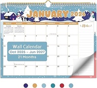 Calendar 2025-2026, 21-Month Calendar from October 2025 to June 2027, 11.5" x 14.7", Spiral Binding 
