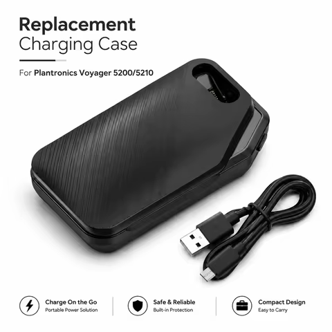 Replacement Charging Case For Plantronics Voyager 5200/5210 Headset Charger Box Portable USB Chargin