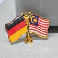 2 FLAG COLLAR PIN GERMANY AND FLAG COLLAR PIN GERMANY AND FLAG
