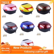 Treee Motorcycle Rear Box Helmet Luggage Storage Top Case Large Capacity Universal for Electromobile