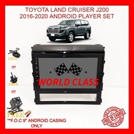 TOYOTA LAND CRUISER J200 2016-2020 9" ANDROID IPS PLAYER 2.5D WITH ( F.O.C ANDROID PLAYER CASING)