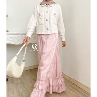 Ghamara • SHIZA SKIRT SHIMMER | Raffle skirt silk