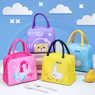 Cute Mermaid Lunch Bag Cartoon Bento Box Bag Small Thermal Insulated Pouch for Kids Children School Snacks Lunch Box Container Tote Handbag