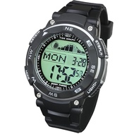 Radweather Diver's Wristwatch Tide Graph 100m Waterproof Digital Watch (Black LCD)