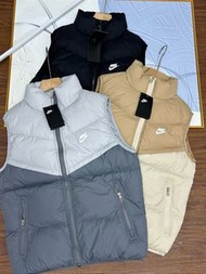 預訂 3色 Nike Logo 拼色立領羽絨背心 高CP值男裝