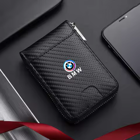 Carbon Fibre Credit Card Leather Men Wallet Storage Purse Tools For BMW 50th X1 X3 E30 E90 M3 F30 F2