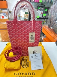 全新 Goyard Poitiers Le Jardin PM fuchsia 吊鐘花