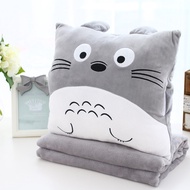 Totoro ของเล่น ตุ๊กตา นุ่มๆ หมอนผ้าห่ม Totoro เบาะรองนั่ง ผ้าห่ม สำหรับเด็ก อนิเมะ ของเล่น