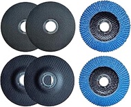 ROZZLOOM 4 1/2 Inch Cut Off Wheels Flap Discs Grinding Wheels Discs Set - 2pcs Each of 4.5" x.045 x7