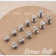 Silver Screw Belt - Solid - Leather tools - Leather Belt