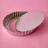 Loyang Pie Jumbo Besar Egg Tart bongkar pasang Kue Pai Susu Vla Buah Puding Cetakan Roti Cake Fruit