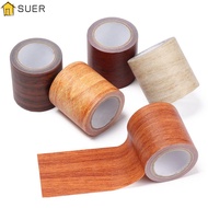 SUER 5M/Roll Realistic Repair Skirting Line Wood Grain Tape Floor Home Decor Furniture Renovation Duct Tape Adhensive