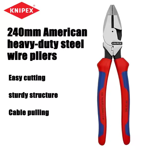 KNIPEX 240mm American heavy-duty wire pliers, 9-inch flat pliers for effortless cutting, industrial 