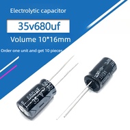 35V680uf 10x16mm Aluminum Electrolytic Capacitor 680uf35v 35v 680uf 35v680mf 680mf35v 35v680MFD 35wv