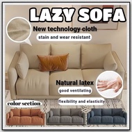 【Natural latex&amp;Wear-resisting】Sofa Lazy sofa 2 seater sofa Technology cloth sofa Nordic simple modern apartment living room light luxury sofa fabric sofa 1-3 people 5 colors CYJ