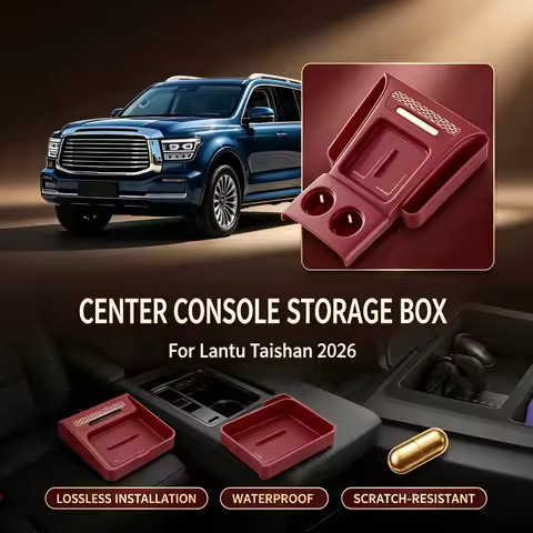 LANTU Taishan Center Console Full Silicone Multi-Functional Center Console Drop-in Storage Pad Auto 