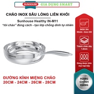 Sunhouse IN24M11, IN28M11 deep stainless steel pans of all sizes from 20cm to 28cm - Can be used on 