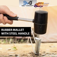 SMJ CONCEPT RUBBER MALLET WITH STEEL HANDLE (W0161A) | HOME INSTALLATION TOOLS DIY
