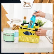 LH Aluminum Foil Insulated Bag Lunch Bag Cute Small Fish With Rice Tote Bag Waterproof Lunch Box Package