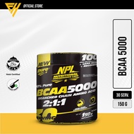 NPL 100% BCAA 5000 150g (Unflavoured) - Recovery,  Muscle Building, Halal Fitness EAA, Supplement