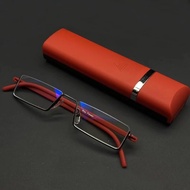 TR90 Presbyopic Glasses Man Blue Light Reading Glasses Men Metal Square Glasses For Sight Plus Lense