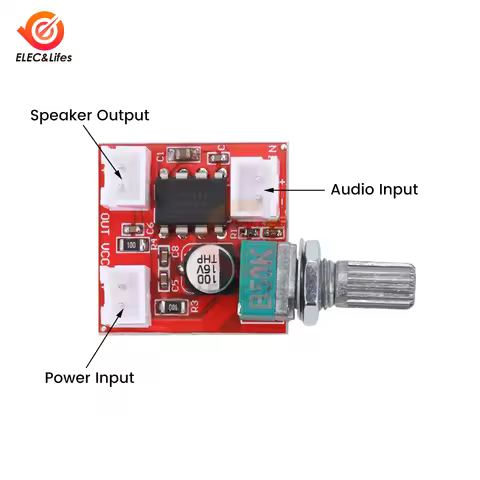DC 1.8-12V UTC2822 Mono BTL Amplifier Board Headphone Mini Ear Amplifier Can Be Used As Power Preamp