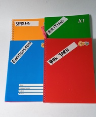 NOTEBOOK WRITING/COMPOSSITION/SPIRAL OR SPRING/ WITH YARN OR TAHI 80 LEAVES PER PIECE/1 PCS PER REAM