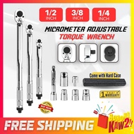 1/2inch Driver Click Adjustable Micrometer Torque Wrench Spanar 28-210nm Portable Hand Tool (1/2 | 3