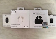 (全網至平) 行貨🇸🇪SUDIO E3  (HYBRID ANC)  BLUETOOTH V5.3 EARBUDS SUPPORT Qi WIRELESS CHARGING CASE + SUDIO 
