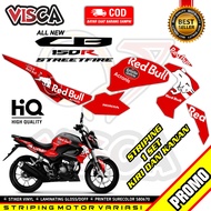 Striping CB 150R 2021 Variasi - Stiker Honda CB150R Streetfire Desain Red Bull Torro