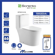 [SORENTO ONE PIECE WC] SRTWC8152-RL toilet bowl rimless design water closet with soft close seat cov
