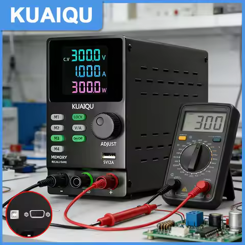 KUAIQU 300V 1A Lab DC Power Supply RS-232/USB Programmable Voltage Regulator Stabilizer M1/M2/M3/M4 