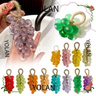 YOLANDAGOODS Grape Soap on a Rope,  DIY Grape Cluster Bar Crystal, Whole Bunch Handmade Hand Soap Gr
