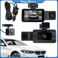 MegaChoice【Fast Delivery】3 Channel Dash Cam Front, Rear And Inside, 1080P WiFi Car Dashboard Camera Recorder, Loop Recording, Infrared Night Fill Light, Motion Detection