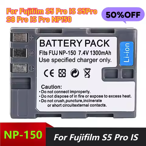 New 7.4V 1300mAh NP-150 for Fujifilm S5 Pro IS S5Pro S8 Pro/IS Pro NP150 Digital Batteries