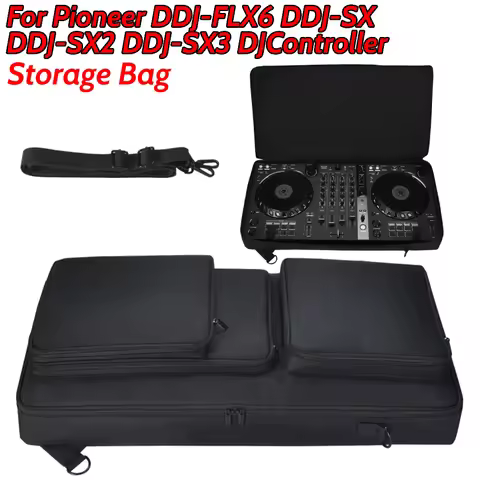 Portable Storage Bag Carrying Case for Pioneer DDJ-FLX6 DDJ-SX DDJ-SX2 DDJ-SX3 Backpack with Adjusta