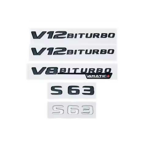 3D ABS Emblem for Mercedes Benz W222/W223 - S63/S65 V12 Biturbo/V8 Biturbo 4matic+ Fender & Trunk Lo