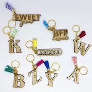 KEYCHAIN MURAH / KEYCHAIN CUSTOM NAMA / WOOD KEYCHAIN / KEYCHAIN NAMA /KEYCHAIN HURUF