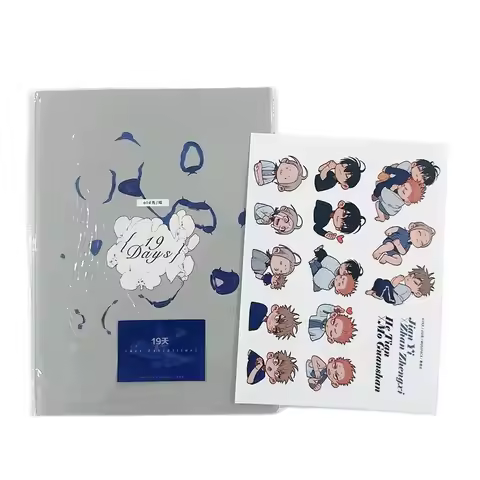 New Comic 19 Days Art Illustration Book Mo Guanshan, He Tian Manga Characters Badge Colored Paper St